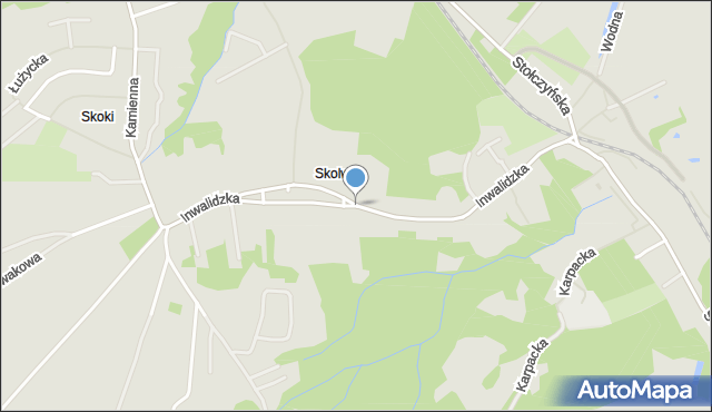 Szczecin, Inwalidzka, mapa Szczecina