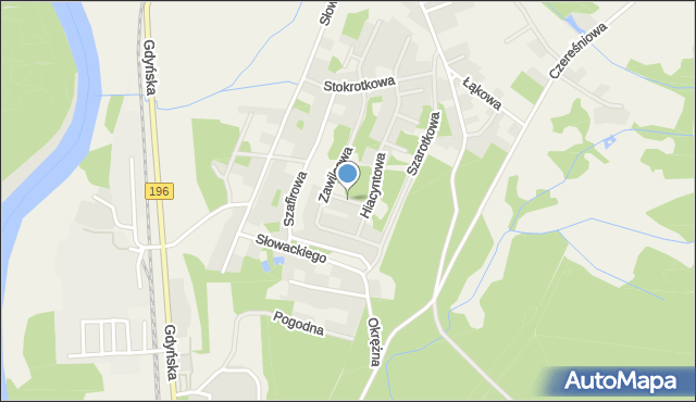 Miękowo gmina Czerwonak, Irysowa, mapa Miękowo gmina Czerwonak