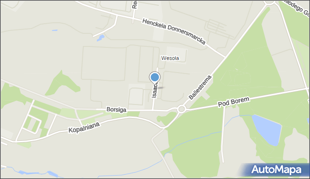 Zabrze, Isaaca Salomona, mapa Zabrza