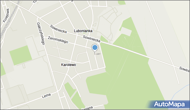 Mosina powiat poznański, Iwaszkiewicza Jarosława, mapa Mosina powiat poznański