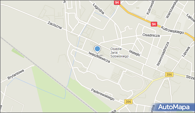 Oława, Iwaszkiewicza Jarosława, mapa Oława