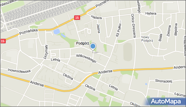 Toruń, Iwanowskiej Wilhelminy, mapa Torunia