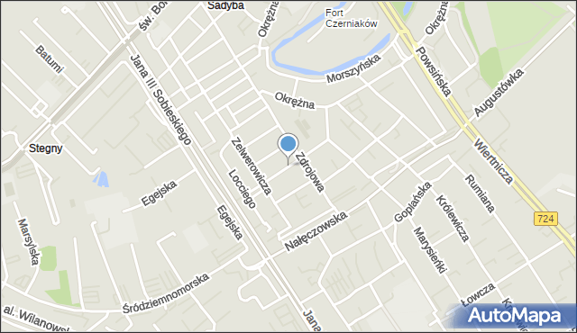 Warszawa, Iwonicka, mapa Warszawy