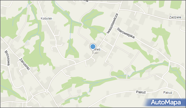 Zakliczyn gmina Siepraw, Iwaszkiewicza Wacława, mapa Zakliczyn gmina Siepraw