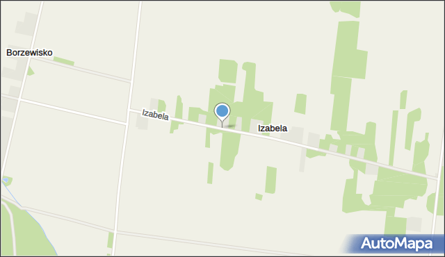 Izabela gmina Poddębice, Izabela, mapa Izabela gmina Poddębice