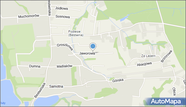 Bestwina, Jaworowa, mapa Bestwina