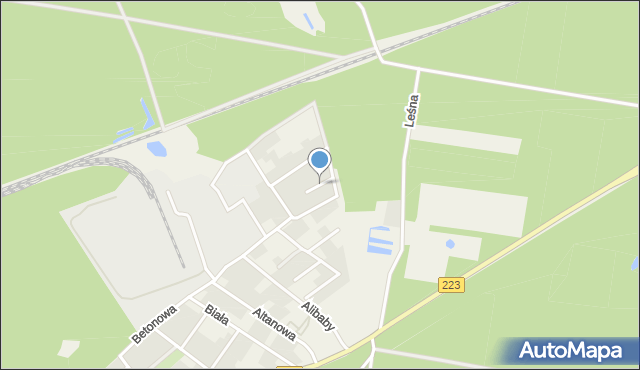 Białe Błota powiat bydgoski, Jaśminowa, mapa Białe Błota powiat bydgoski