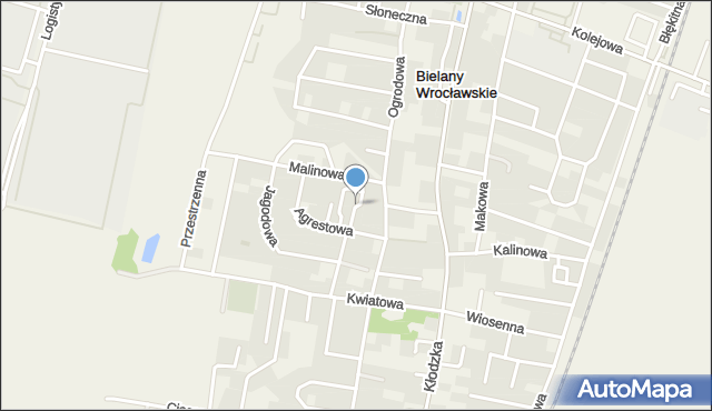 Bielany Wrocławskie, Jabłoniowa, mapa Bielany Wrocławskie