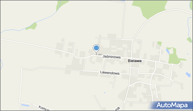 Bielawa gmina Długołęka, Jaśminowa, mapa Bielawa gmina Długołęka