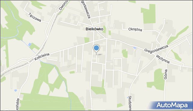 Bielkówko, Jaśminowa, mapa Bielkówko