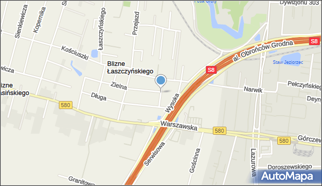 Blizne Łaszczyńskiego, Jasna, mapa Blizne Łaszczyńskiego