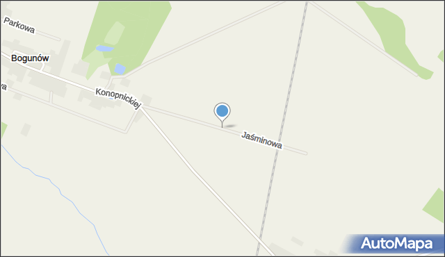 Bogunów, Jaśminowa, mapa Bogunów