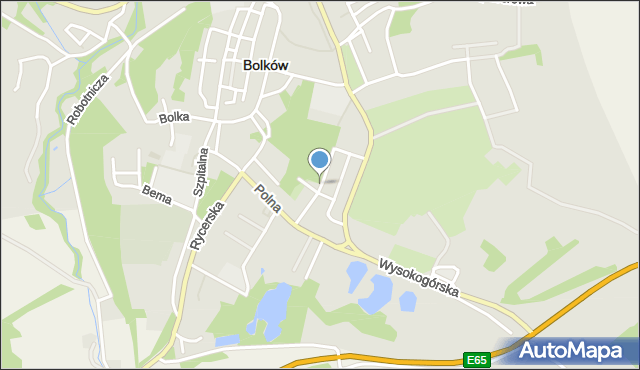 Bolków powiat jaworski, Jagiellońska, mapa Bolków powiat jaworski