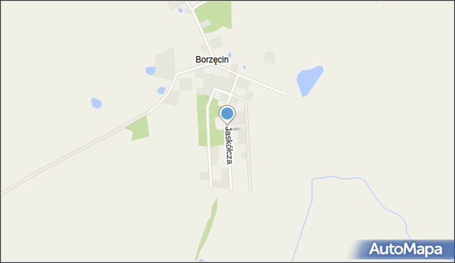Borzęcin gmina Pruszcz Gdański, Jaskółcza, mapa Borzęcin gmina Pruszcz Gdański