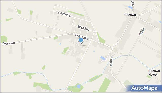 Bożewo Nowe, Jaśminowa, mapa Bożewo Nowe