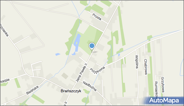 Brańszczyk, Jana Pawła II, mapa Brańszczyk