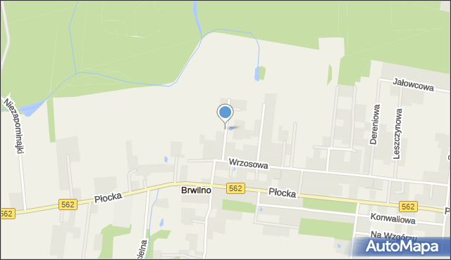 Brwilno gmina Stara Biała, Jagodowa, mapa Brwilno gmina Stara Biała