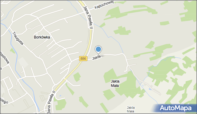 Brzozów, Jakla Mała, mapa Brzozów