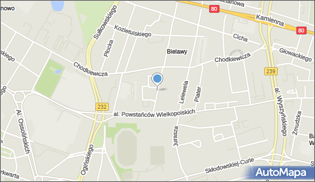 Bydgoszcz, Jastrzębia, mapa Bydgoszczy