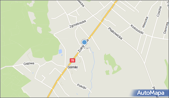 Bytom, Jagodnik, mapa Bytomia