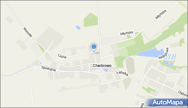 Charbrowo, Jasna, mapa Charbrowo