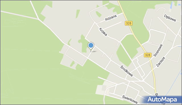 Chocianów, Jagodowa, mapa Chocianów