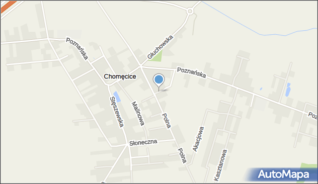 Chomęcice, Jarzębinowa, mapa Chomęcice