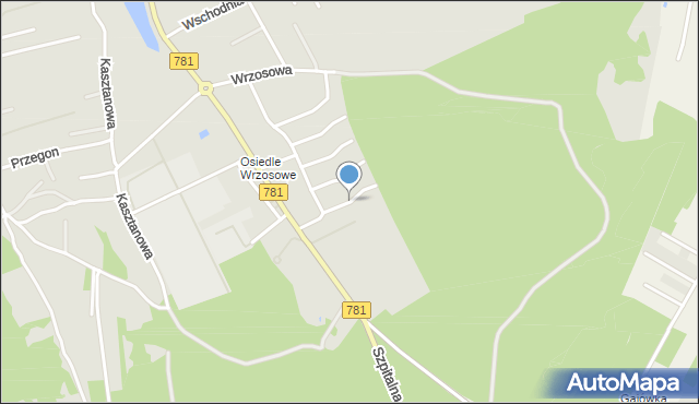 Chrzanów, Jaśminowa, mapa Chrzanów