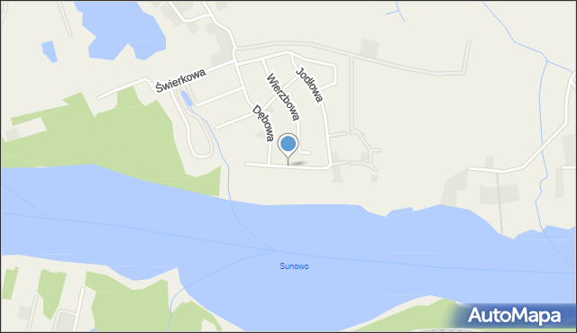 Chrzanowo gmina Ełk, Jarzębinowa, mapa Chrzanowo gmina Ełk