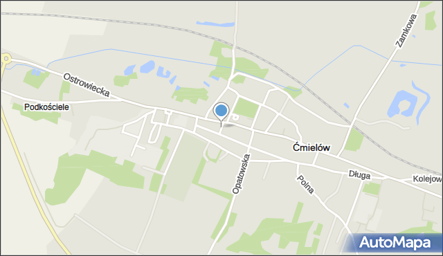 Ćmielów, Jasna, mapa Ćmielów