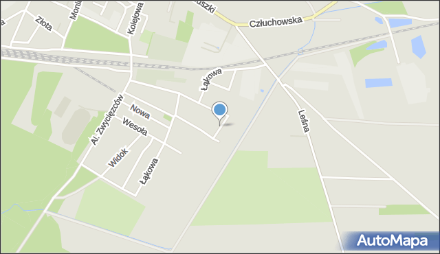Czarne powiat człuchowski, Jagodowa, mapa Czarne powiat człuchowski