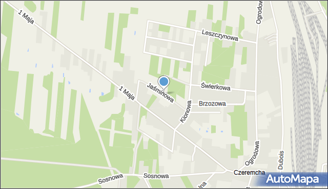 Czeremcha powiat hajnowski, Jaśminowa, mapa Czeremcha powiat hajnowski