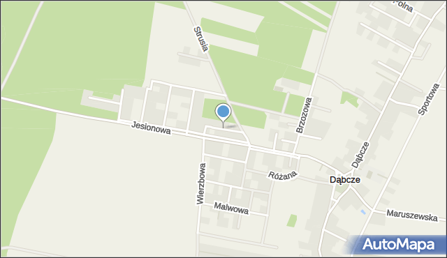 Dąbcze, Jarzębinowa, mapa Dąbcze