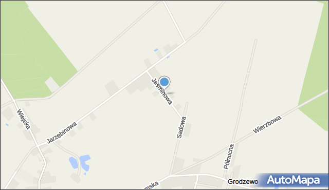 Dąbrowa gmina Śrem, Jaśminowa, mapa Dąbrowa gmina Śrem