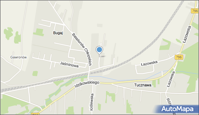 Dąbrowa Górnicza, Jagodowa, mapa Dąbrowa Górnicza