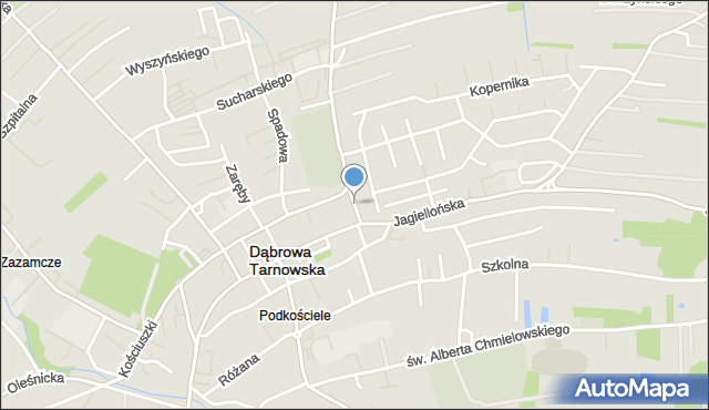 Dąbrowa Tarnowska, Jana, mapa Dąbrowa Tarnowska