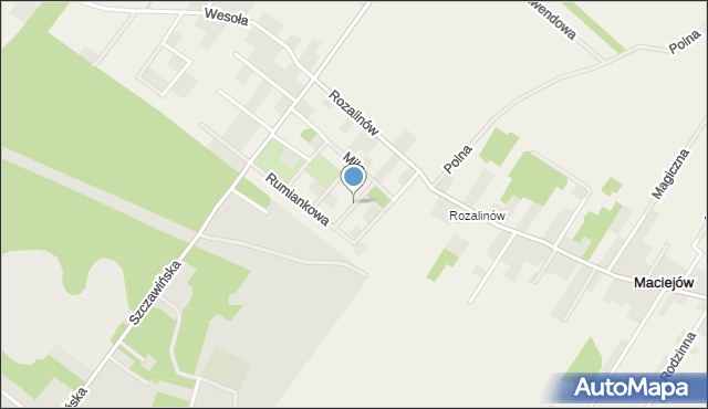 Dąbrówka-Marianka, Jarzębinowa, mapa Dąbrówka-Marianka