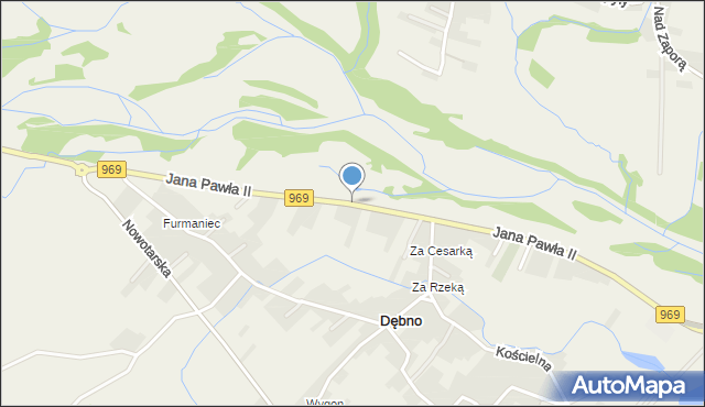 Dębno gmina Nowy Targ, Jana Pawła II, mapa Dębno gmina Nowy Targ