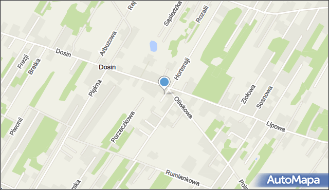 Dosin, Jarzębinowa, mapa Dosin