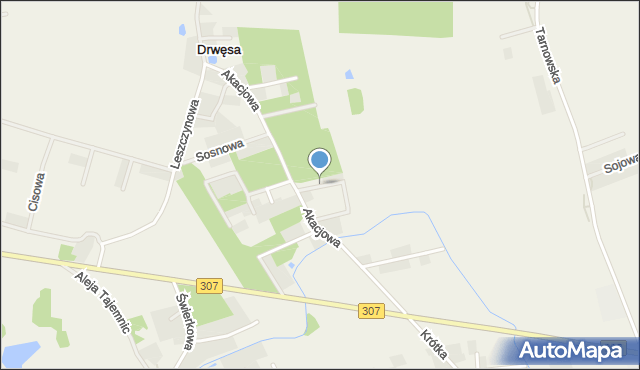 Drwęsa, Jaworowa, mapa Drwęsa