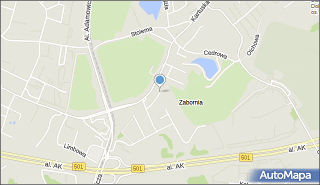 Gdańsk, Jarzębinowa, mapa Gdańska