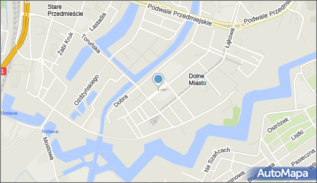 Gdańsk, Jałmużnicza, mapa Gdańska