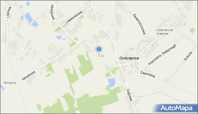 Gęsiniec, Jaśminowa, mapa Gęsiniec