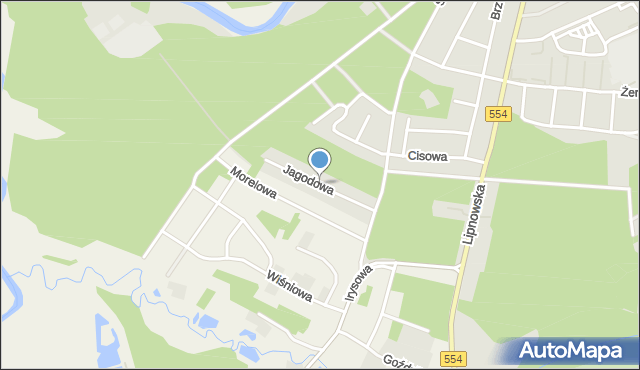 Golub-Dobrzyń, Jagodowa, mapa Golub-Dobrzyń