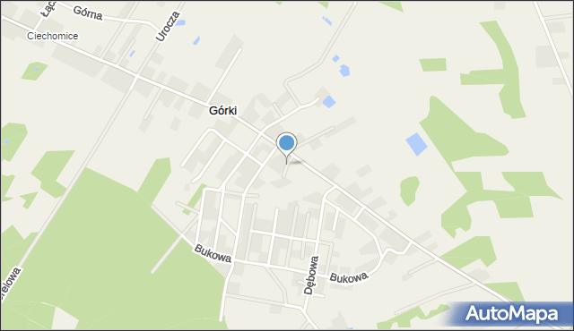 Górki gmina Gąbin, Jarzębinowa, mapa Górki gmina Gąbin