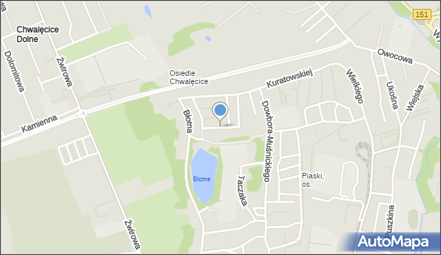 Gorzów Wielkopolski, Jackowskiego Maksymiliana, mapa Gorzów Wielkopolski