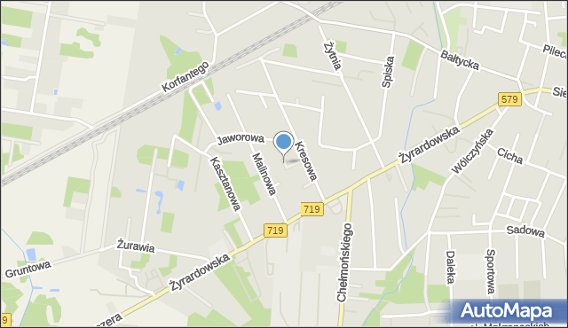 Grodzisk Mazowiecki, Jagodowa, mapa Grodzisk Mazowiecki