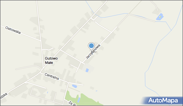 Gutowo Małe, Jarzębinowa, mapa Gutowo Małe