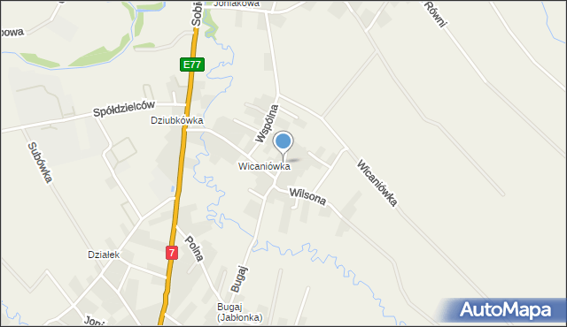 Jabłonka powiat nowotarski, Jabłonka, mapa Jabłonka powiat nowotarski