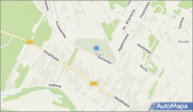 Jabłonna powiat legionowski, Janowska, mapa Jabłonna powiat legionowski